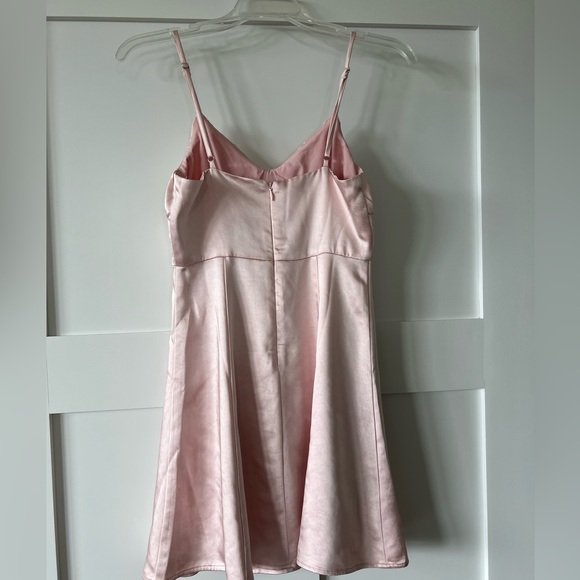 NWT LULUS SHORT SATIN DRESS WITH ADJUSTABLE STRAPS - Picture 3 of 5